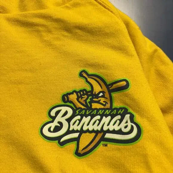 Baseballism x Savannah Bananas Double Play Reversible Raglan Pullover Hoodie - Picture 2 of 4